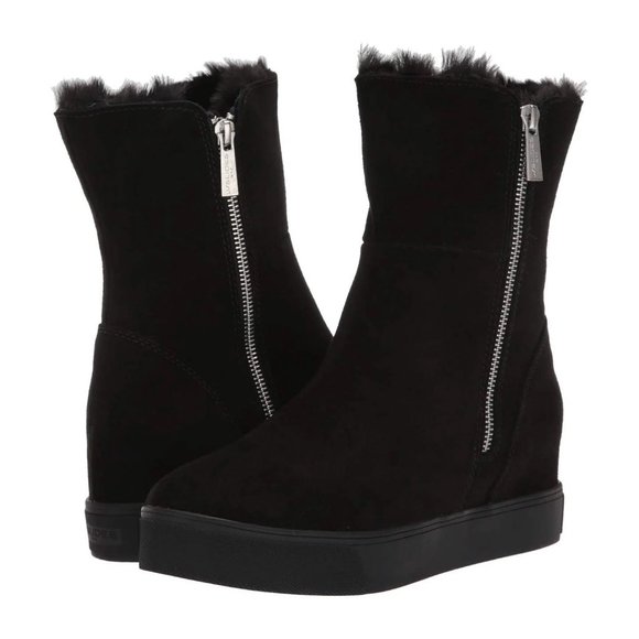 J/Slides Black Suede Ankle Booties - Picture 1 of 4